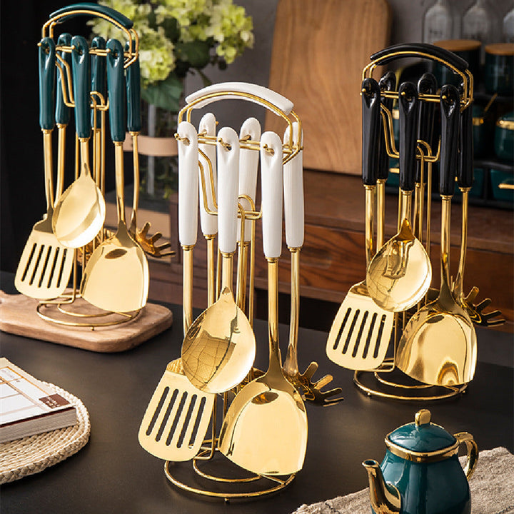 Discover the Nordic Stainless Steel Spatula with Elegant Ceramic Handle