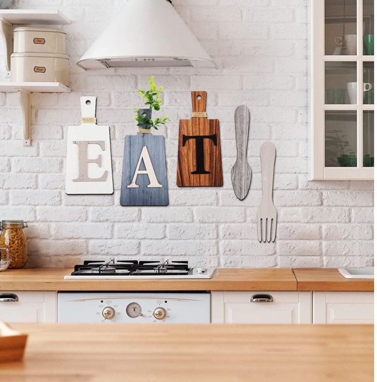 Wooden Farmhouse Kitchen Hanging Decoration Pendant For Home Decor