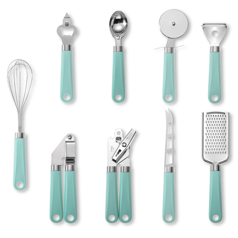 Creative Stainless Steel Kitchen Utensils With Durable Plastic Handles