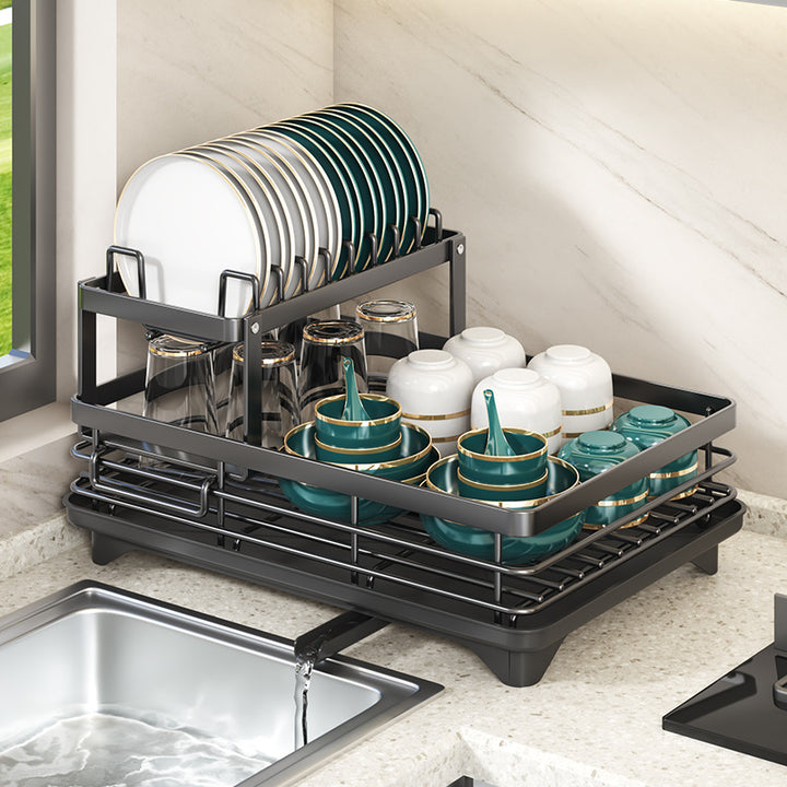 Kitchen Dish Storage Rack For Household Organization And Drying