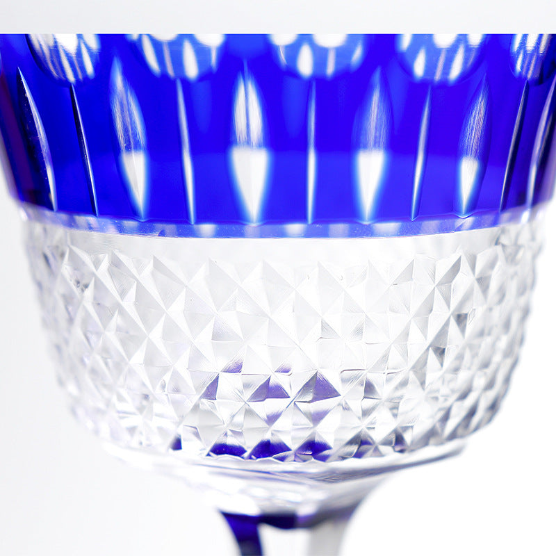 Hand Carved Crystal Elegant Drinking Glass Goblet For Home Serving