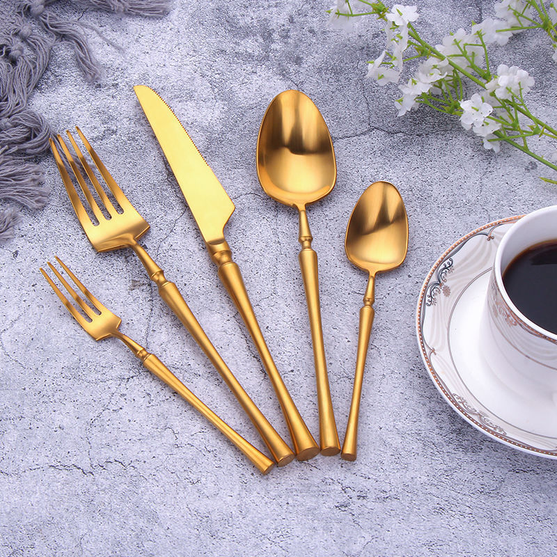 5 Piece 304 Stainless Steel Western Cutlery Set For Dining Use