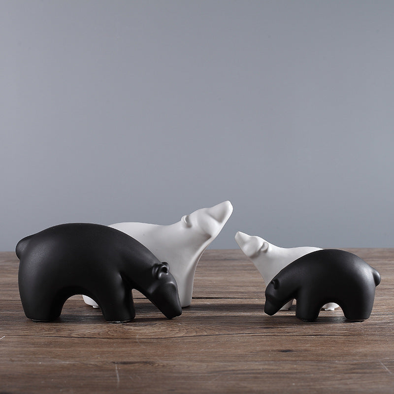 Soft Home Decoration Small Animal Figurine For Interior Display