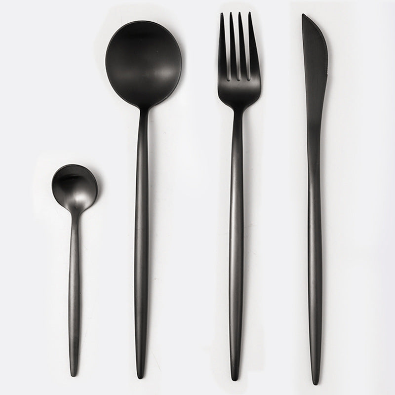 Stainless Steel Cutlery Spoon Set Household Dining Utensils