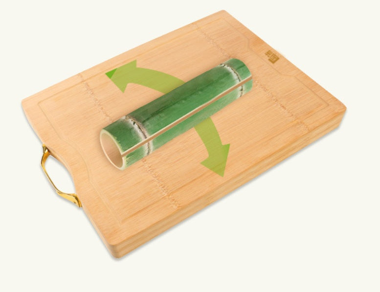 Carbonized Whole Bamboo Kitchen Cutting Board Durable Natural Style