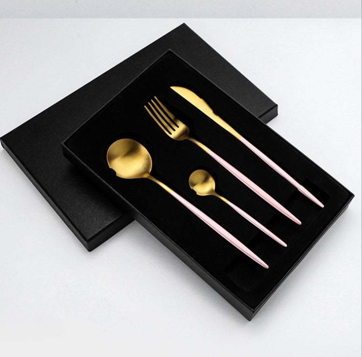 Stainless Steel Cutlery Spoon Set Household Dining Utensils