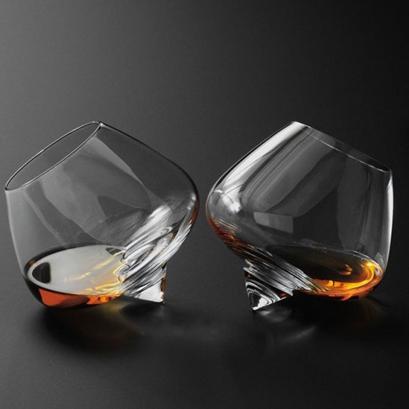 Crystal Wide Belly Drinking Glass For Elegant Cocktail Serving