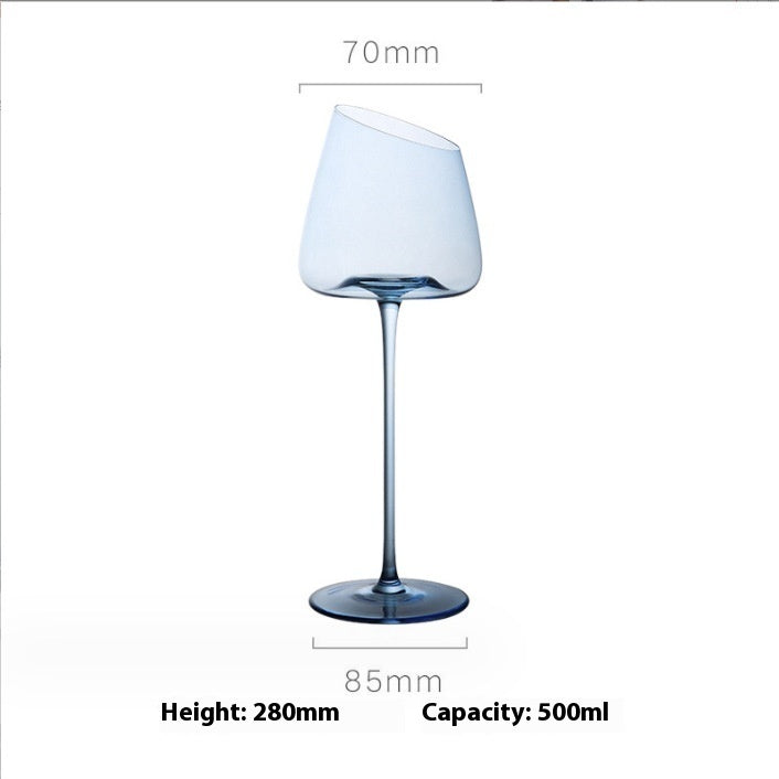 Crystal Goblet In Klein Blue For Elegant Beverage Serving