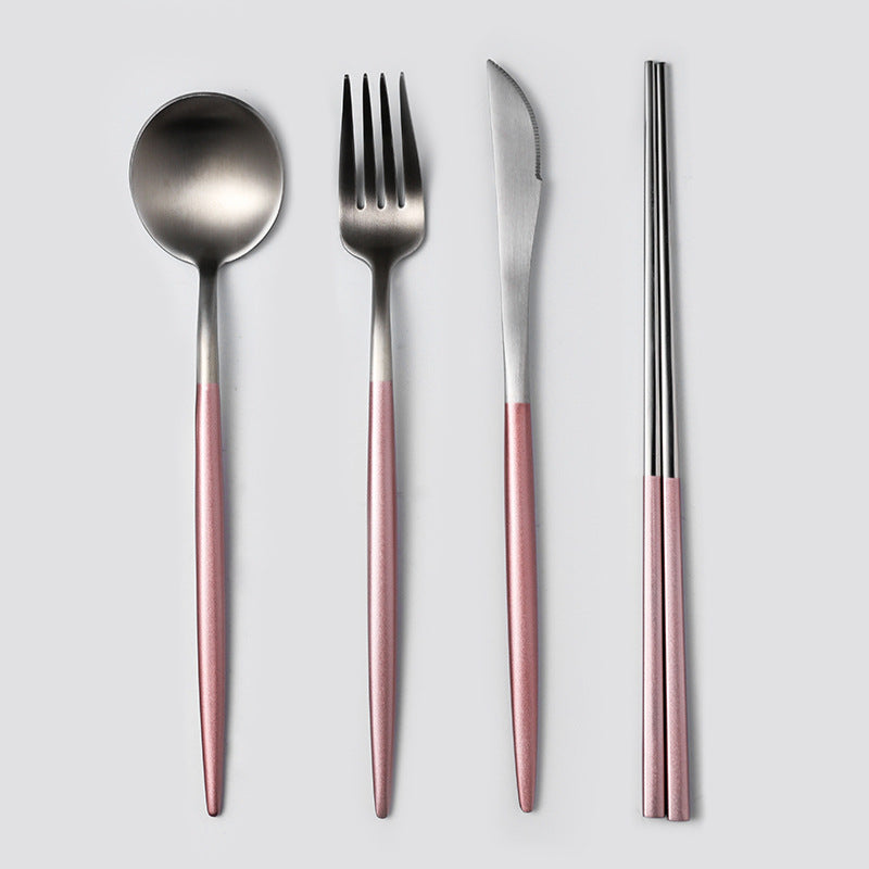 Stainless Steel Cutlery Spoon Set Household Dining Utensils