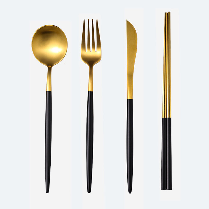 Stainless Steel Cutlery Spoon Set Household Dining Utensils