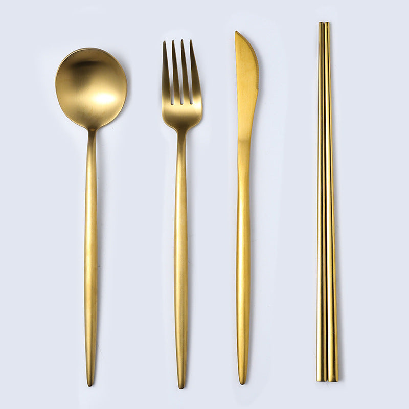 Stainless Steel Cutlery Spoon Set Household Dining Utensils