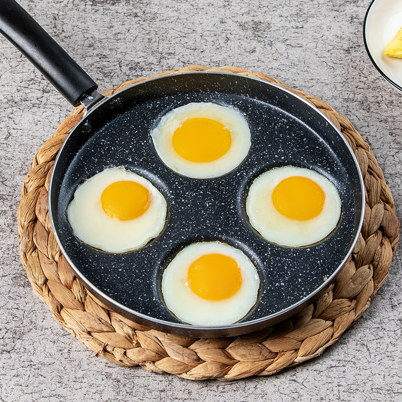 Love Non Stick Four Hole Omelette Frying Pan Flat Bottom Cookware