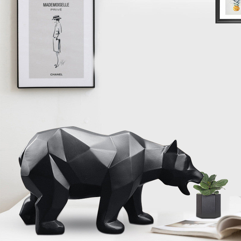 Home Decoration Resin Bear Figurine Craft For Interior Display