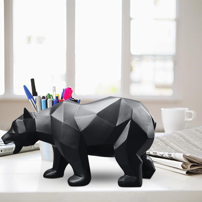 Home Decoration Resin Bear Figurine Craft For Interior Display