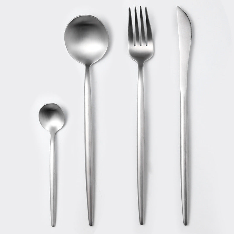 Stainless Steel Cutlery Spoon Set Household Dining Utensils