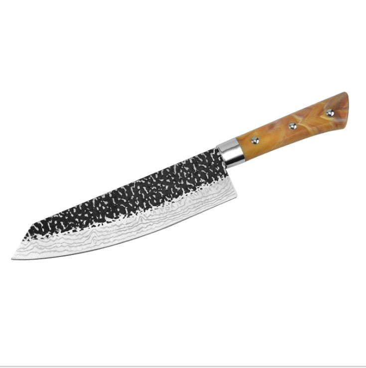 Marbled Handle Stainless Steel Chef Knife Meat Slicing Kitchen Knife