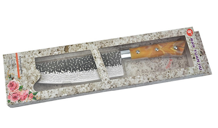 Marbled Handle Stainless Steel Chef Knife Meat Slicing Kitchen Knife