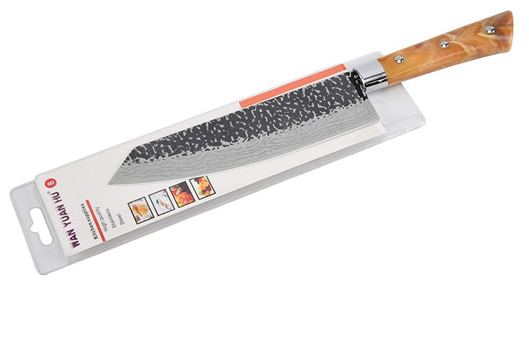 Marbled Handle Stainless Steel Chef Knife Meat Slicing Kitchen Knife