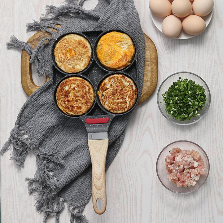 Small Multi Hole Egg Burger Frying Pan Household Omelette Pan