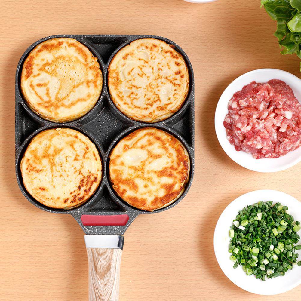 Small Multi Hole Egg Burger Frying Pan Household Omelette Pan