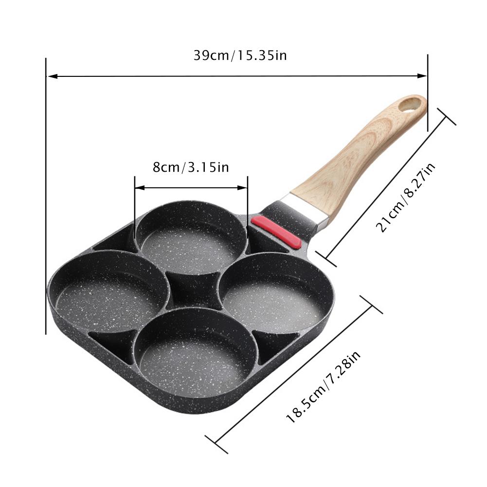 Small Multi Hole Egg Burger Frying Pan Household Omelette Pan