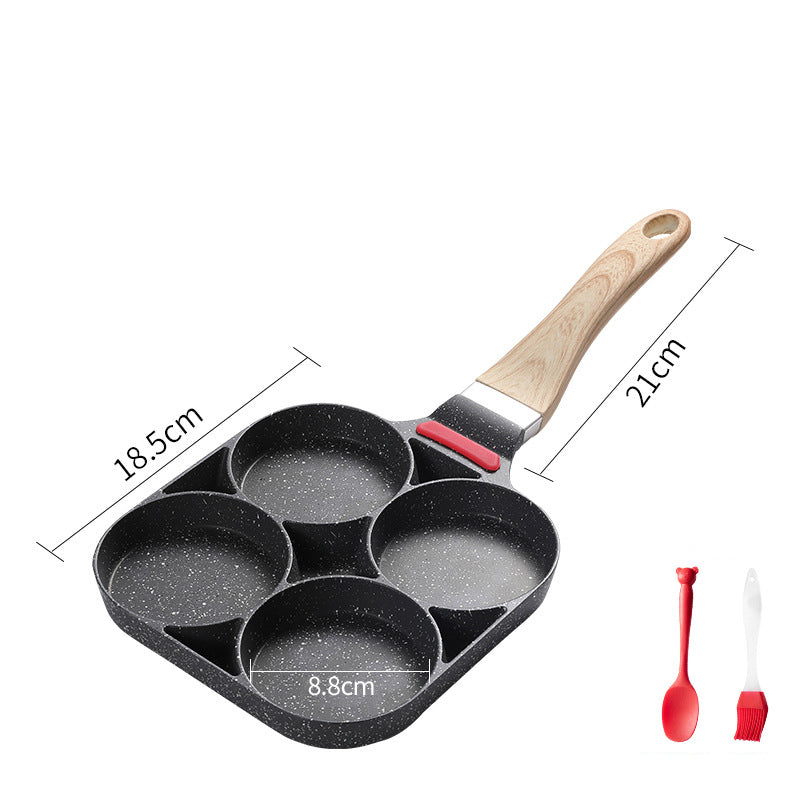 Small Multi Hole Egg Burger Frying Pan Household Omelette Pan