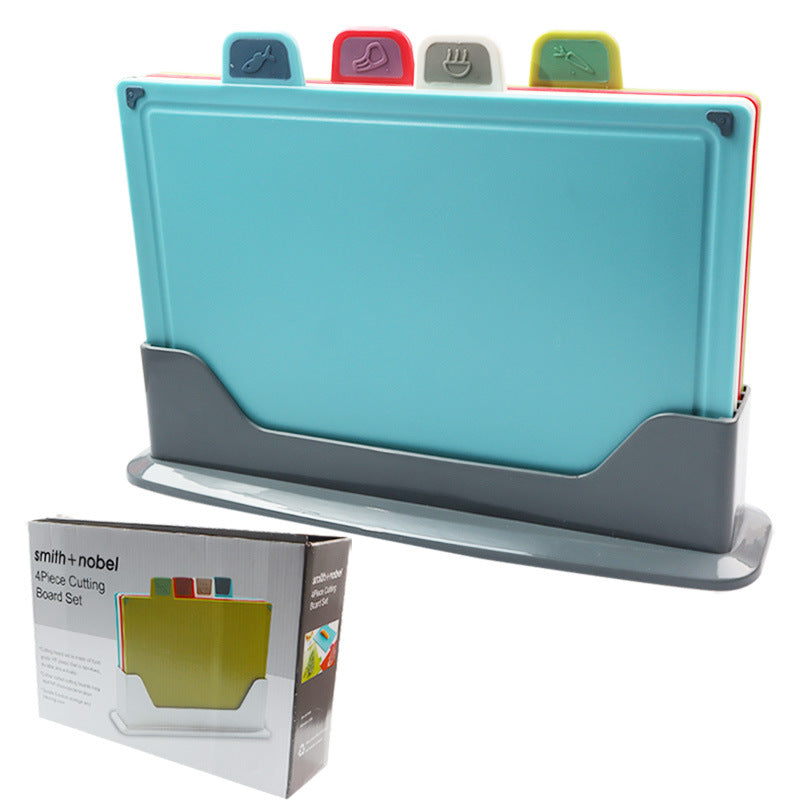 Four Piece Thickened PP Plastic Cutting Board Set For Kitchen Use