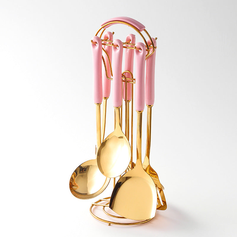 Stainless Steel Kitchen Utensil Set For Everyday Cooking Use