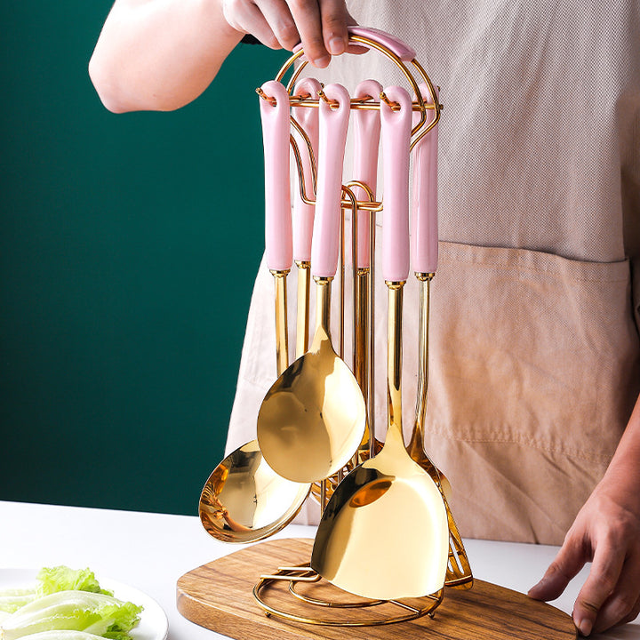 Stainless Steel Kitchen Utensil Set For Everyday Cooking Use
