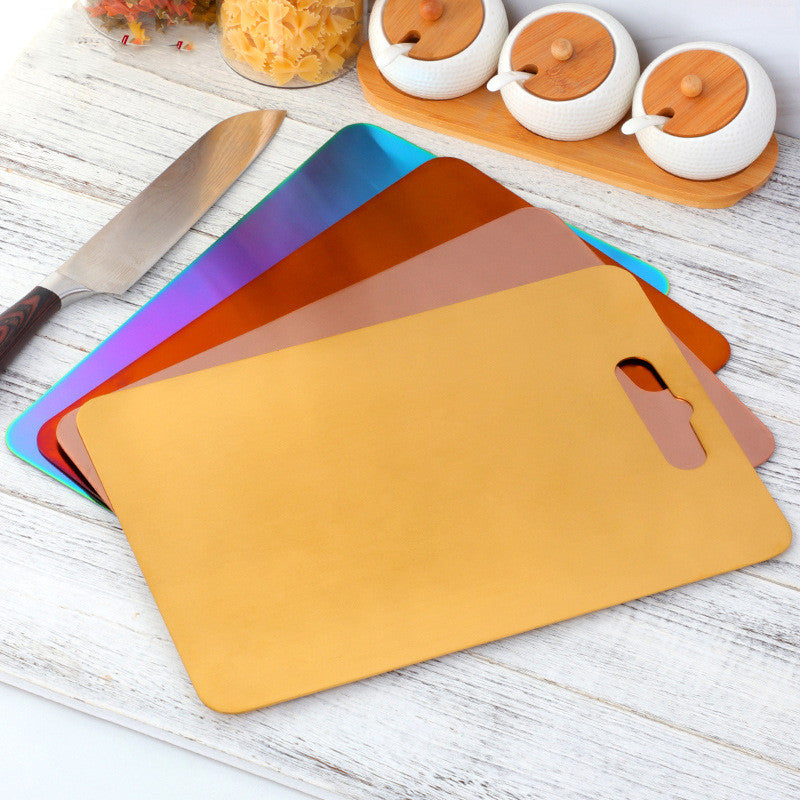 Titanium Plated Stainless Steel Cutting Board For Kitchen Use