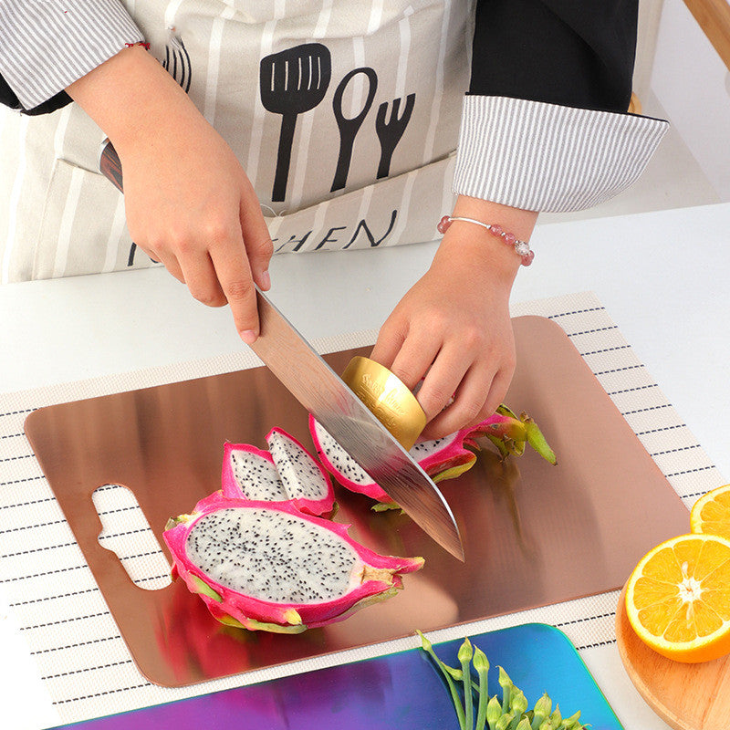 Titanium Plated Stainless Steel Cutting Board For Kitchen Use
