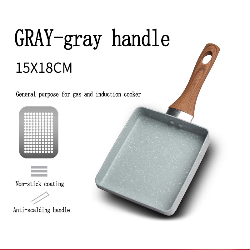 Square Maifan Stone Non Stick Frying Pan Durable Cooking Pan