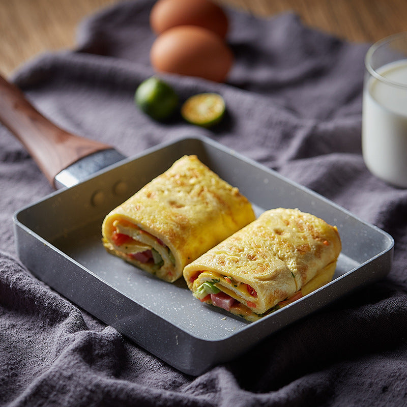 Square Maifan Stone Non Stick Frying Pan Durable Cooking Pan