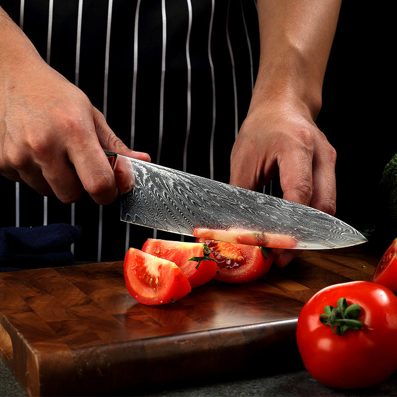 Patterned Kitchen Knife Decorative Stainless Steel Cooking Knife