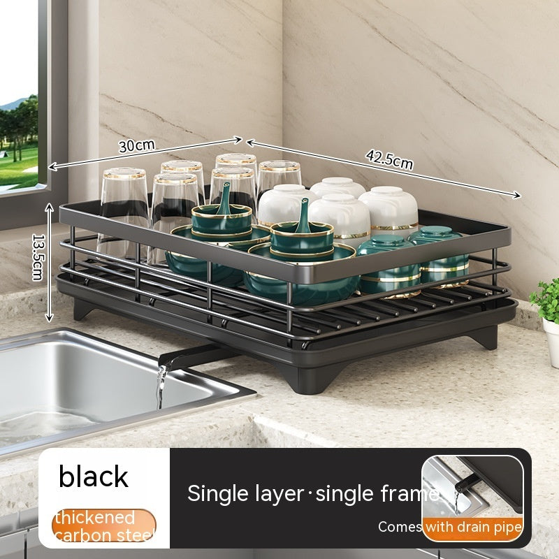 Kitchen Dish Storage Rack For Household Organization And Drying