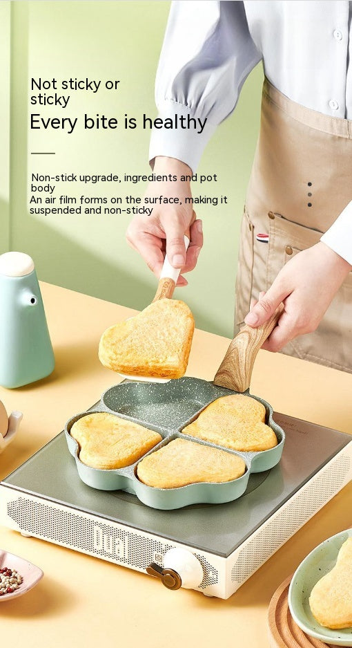 Aluminum Four Hole Frying Pan Nonstick Breakfast Pan