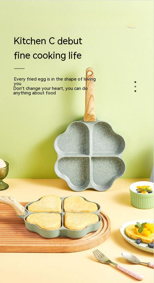 Aluminum Four Hole Frying Pan Nonstick Breakfast Pan