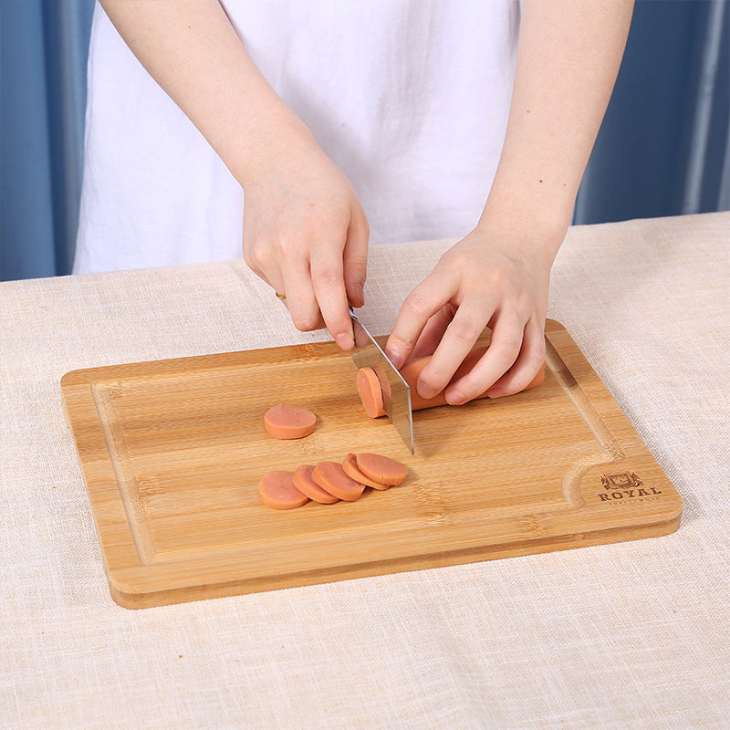 Bamboo Cutting Board With Juice Groove For Kitchen Use
