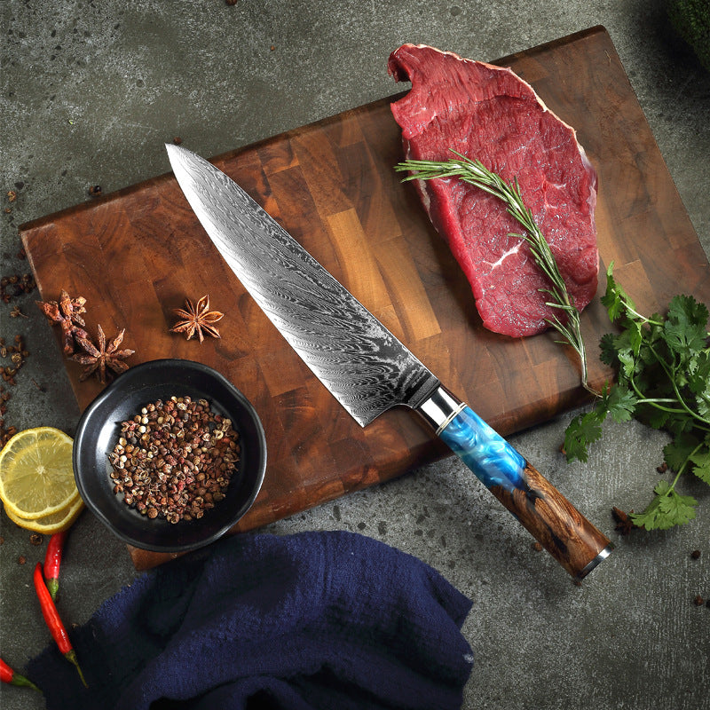 Patterned Kitchen Knife Decorative Stainless Steel Cooking Knife