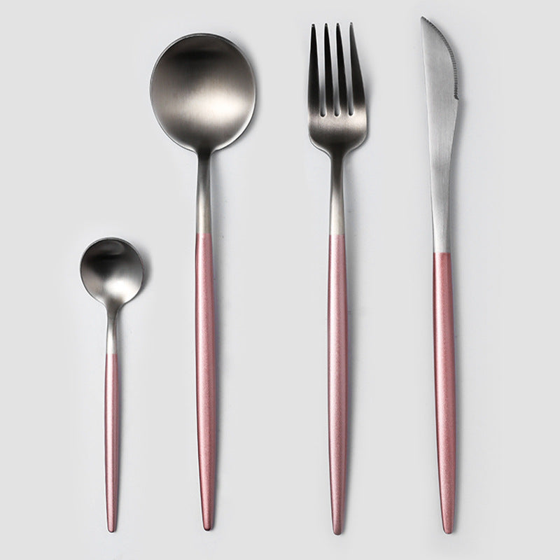 Stainless Steel Cutlery Spoon Set Household Dining Utensils