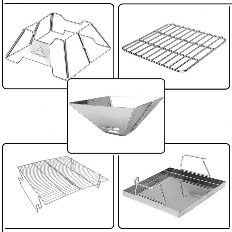 Foldable BBQ Grill Burner For Camping And Outdoor Cooking Use