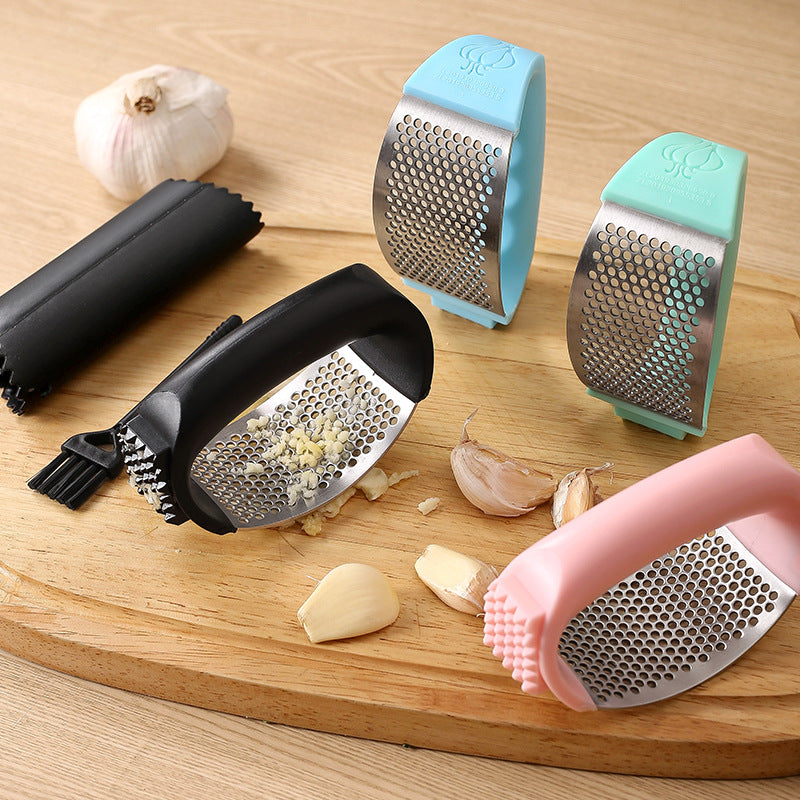 Household Garlic Press Kitchen Utensil For Easy Food Preparation