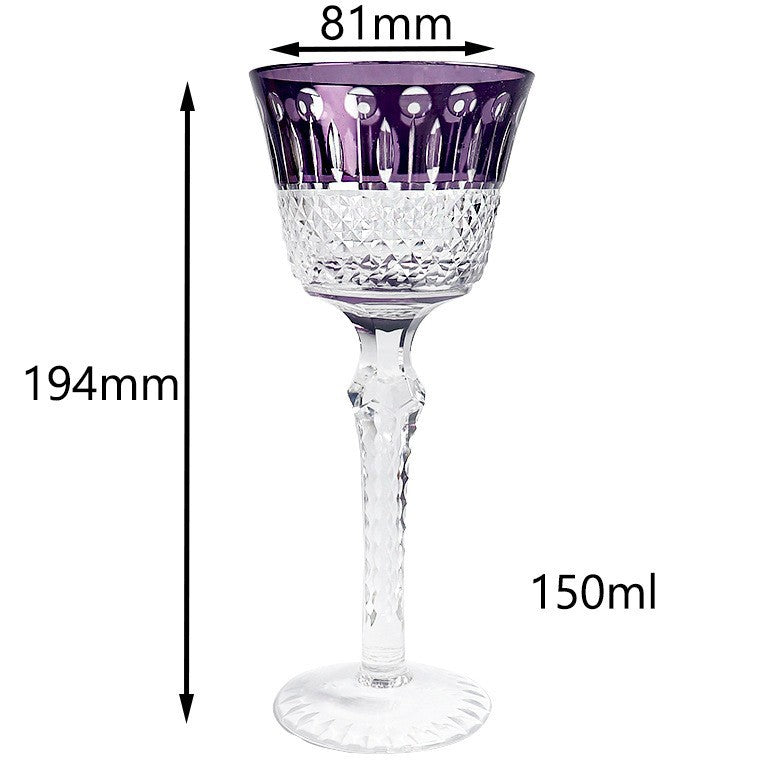 Hand Carved Crystal Elegant Drinking Glass Goblet For Home Serving
