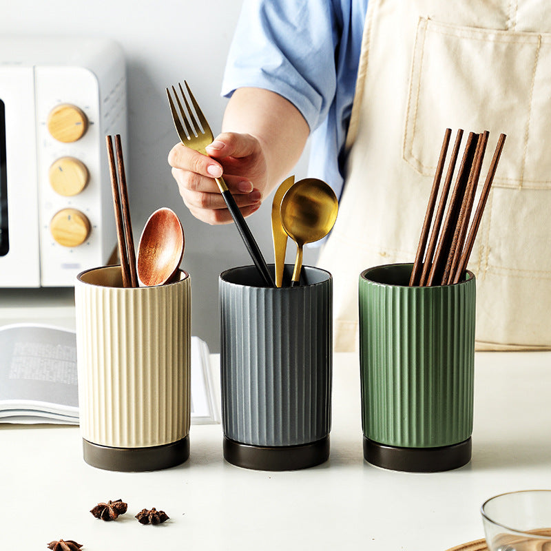 Ceramic Kitchen Chopsticks Storage Rack And Utensil Holder