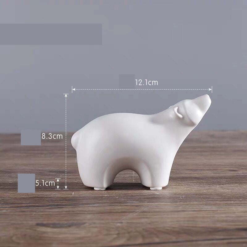 Soft Home Decoration Small Animal Figurine For Interior Display