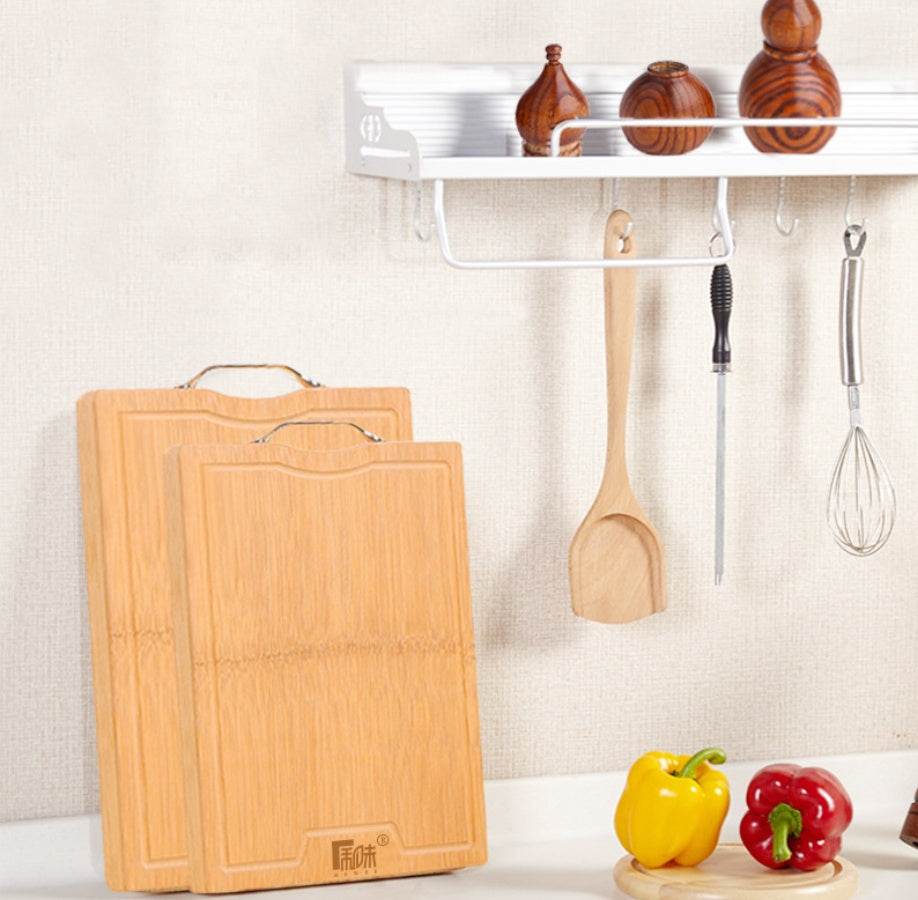 Carbonized Whole Bamboo Kitchen Cutting Board Durable Natural Style