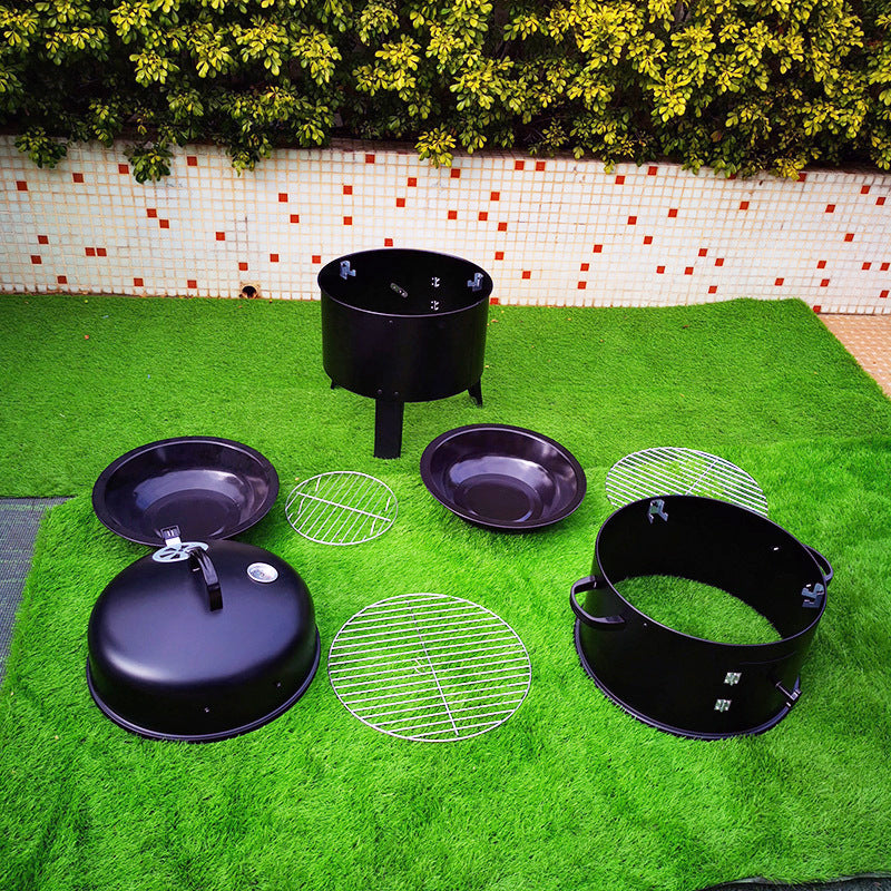 3 In 1 Outdoor Smoker And BBQ Grill For Cooking Use