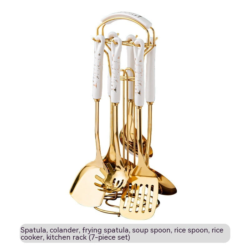 Stainless Steel Kitchen Utensil Set For Everyday Cooking Use