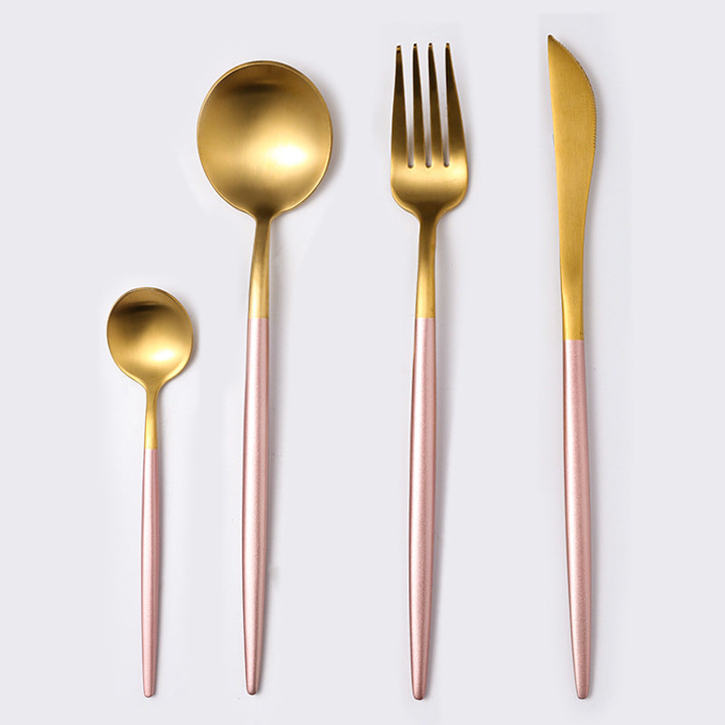 Stainless Steel Cutlery Spoon Set Household Dining Utensils