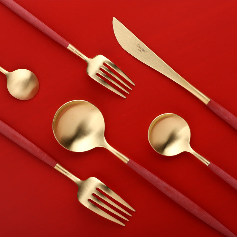 Stainless Steel Cutlery Spoon Set Household Dining Utensils